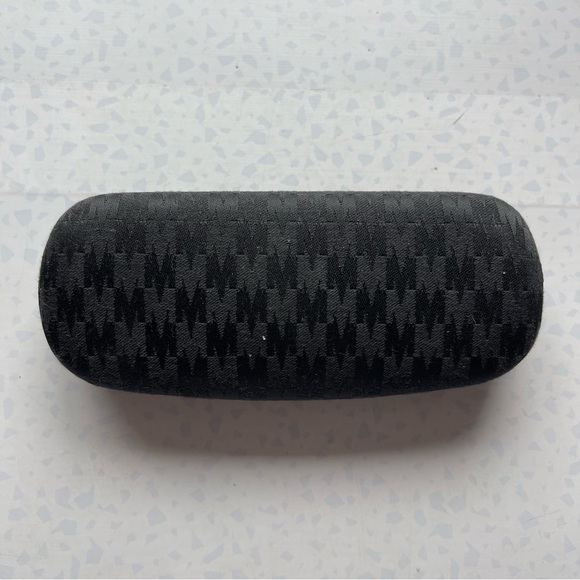 MAXMARA Logo Fabric Covered Black Hard Sunglasses Glasses Case - Picture 2 of 5